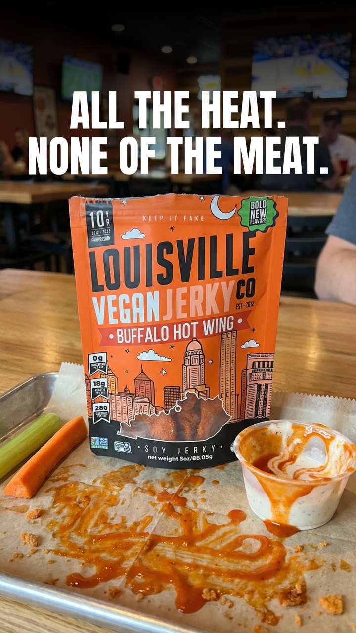 Louisville Vegan Jerky Co — Buffalo Hot Wing creative